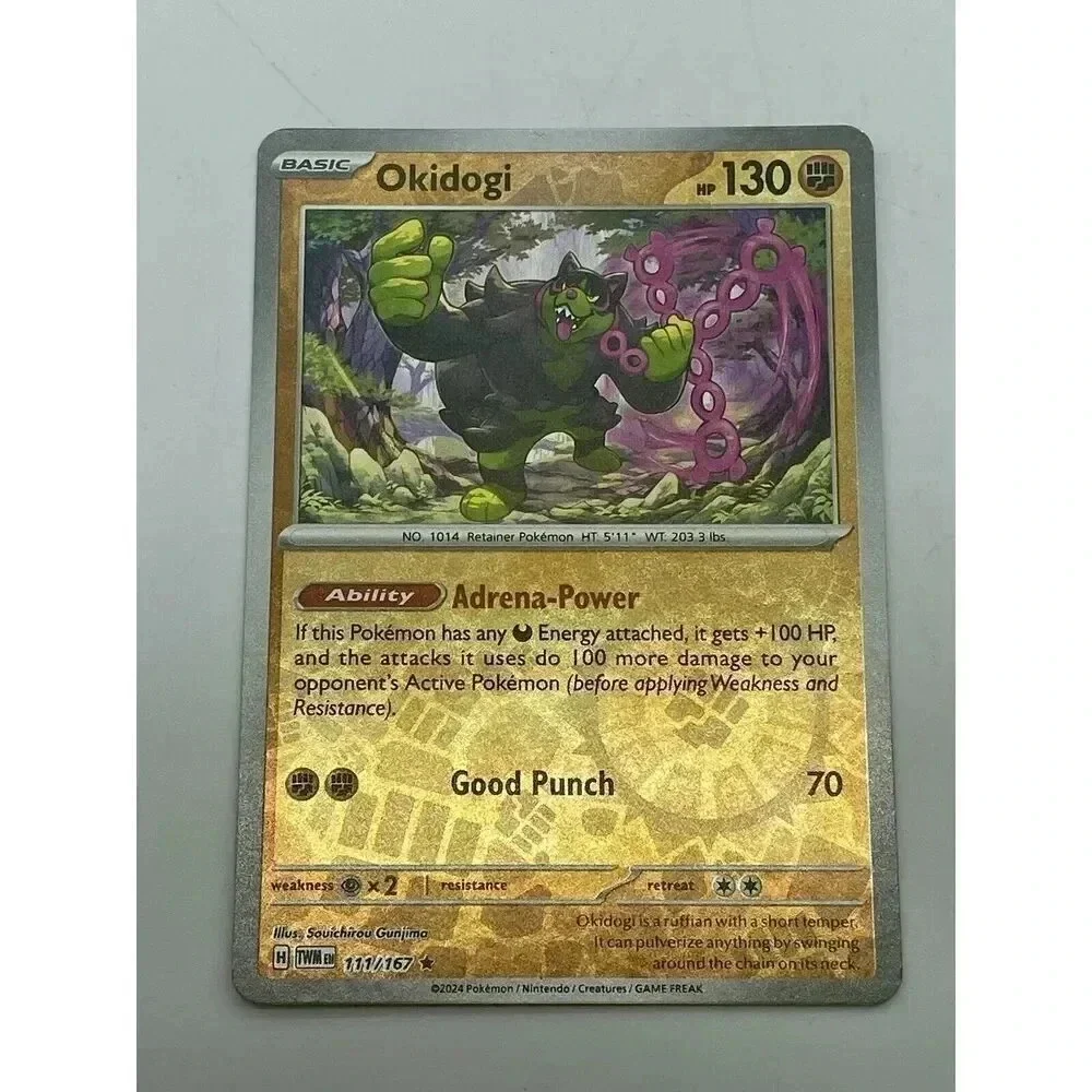 Okidogi‎ 111/167 Twilight Masquerade Rare Pokemon TCG Reverse Holo Mint Unplayed